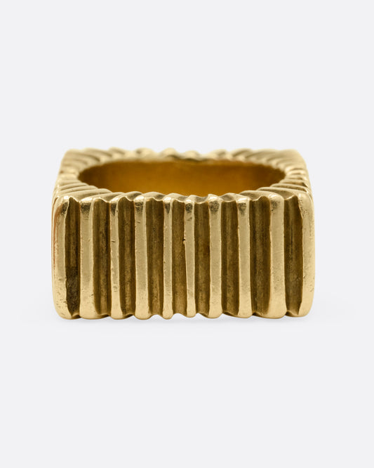 Square Rippled Ring