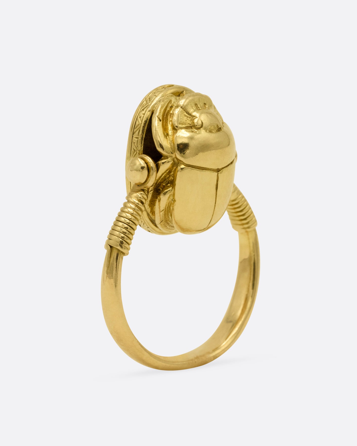 Antique Scarab Locket Ring