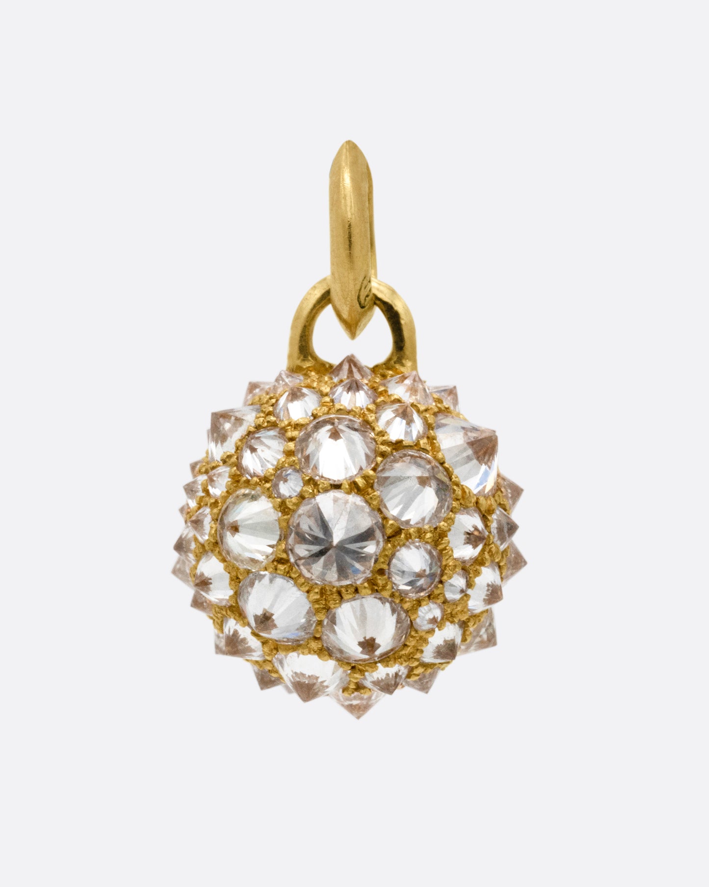 Barbed Diamond Orb Pendant