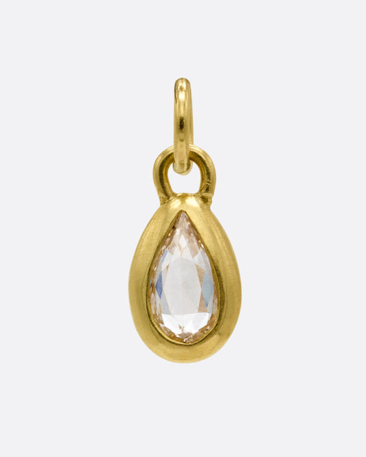 Pear Shaped Diamond Charm