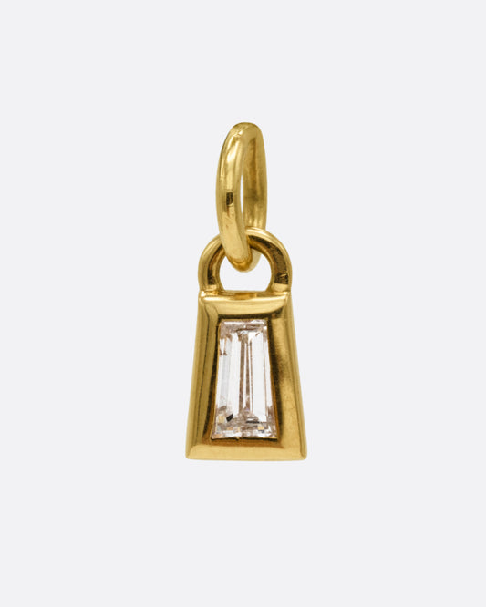 Baguette Diamond Charm
