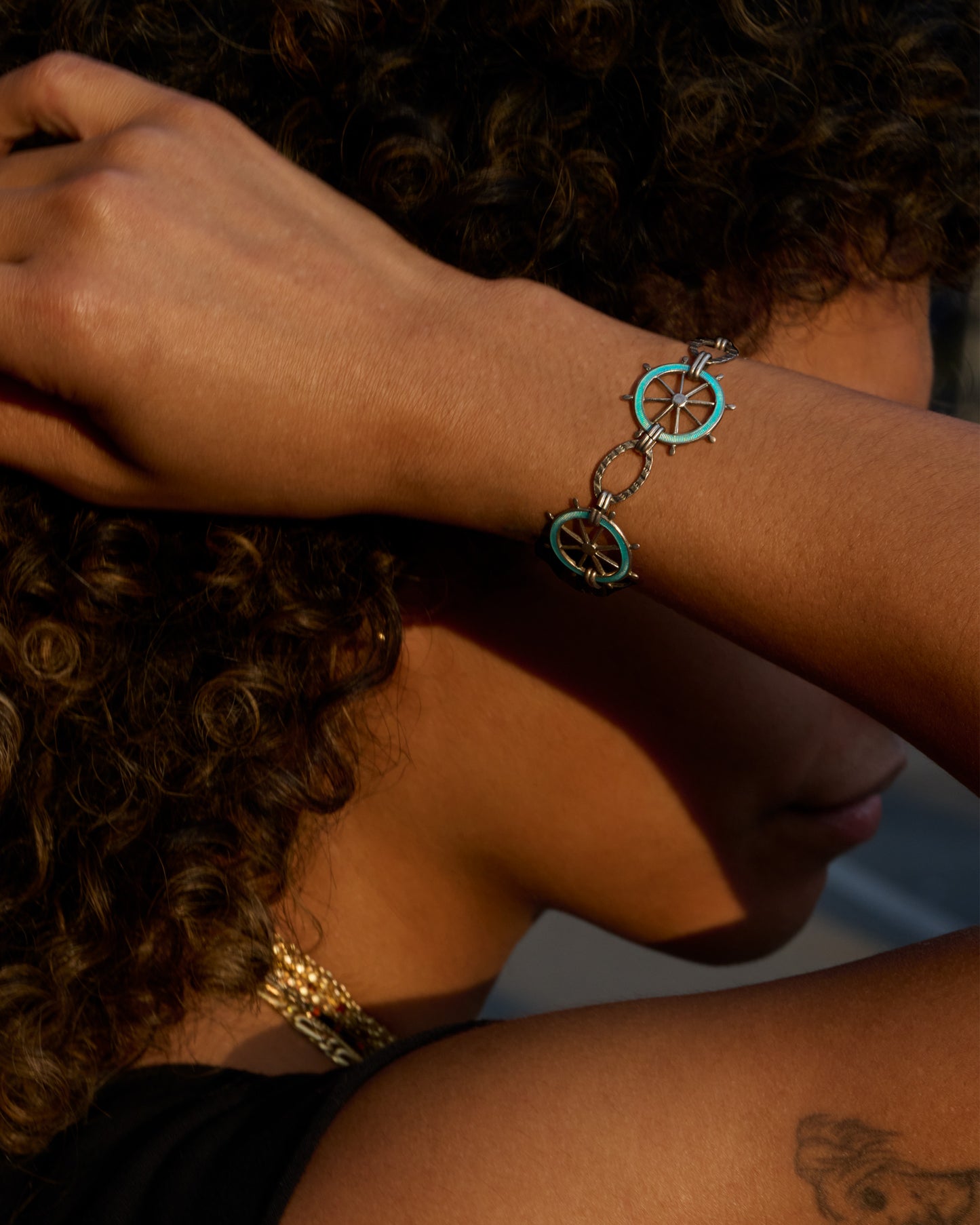 Ship's Wheel Link Bracelet