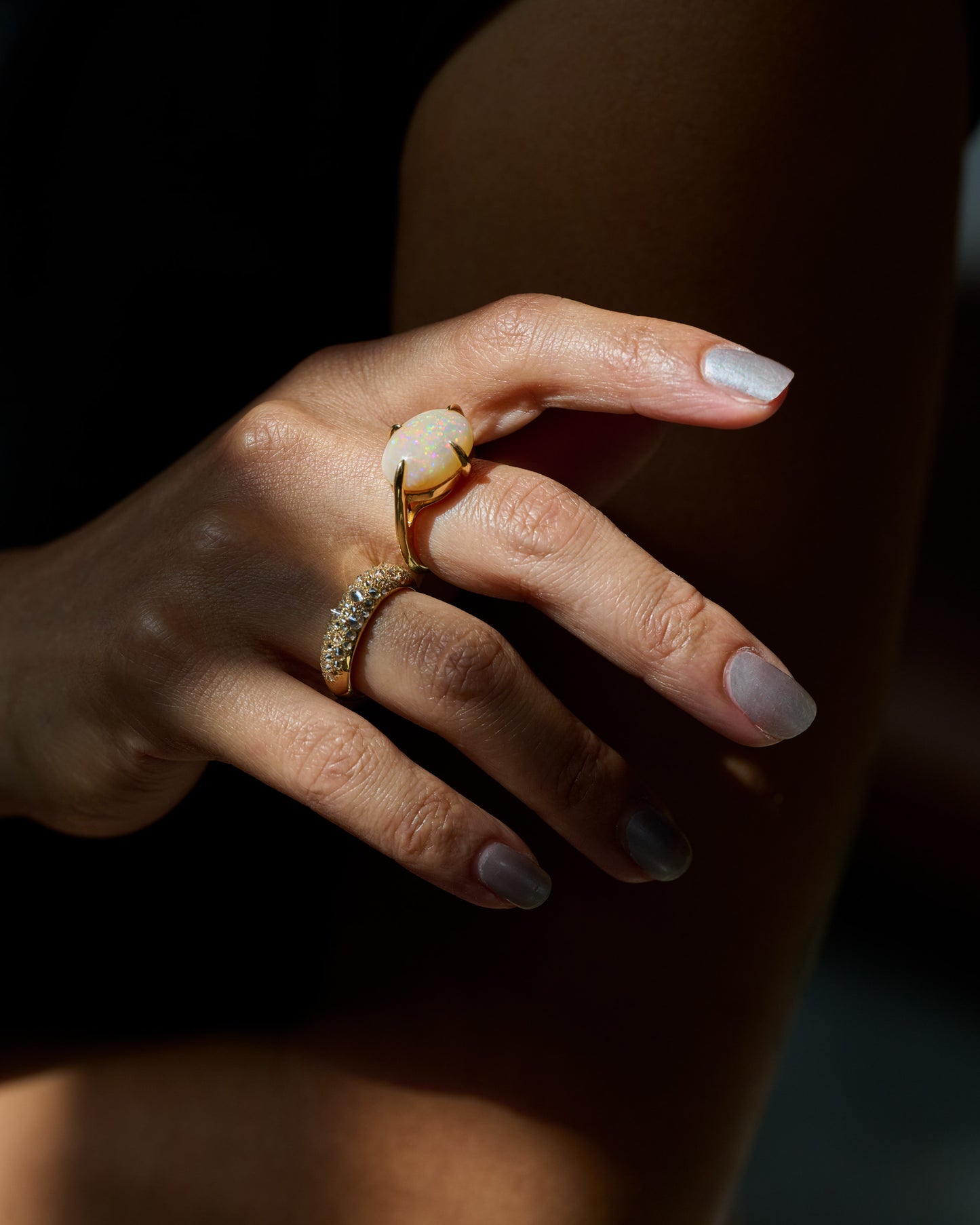Opal Compass Ring