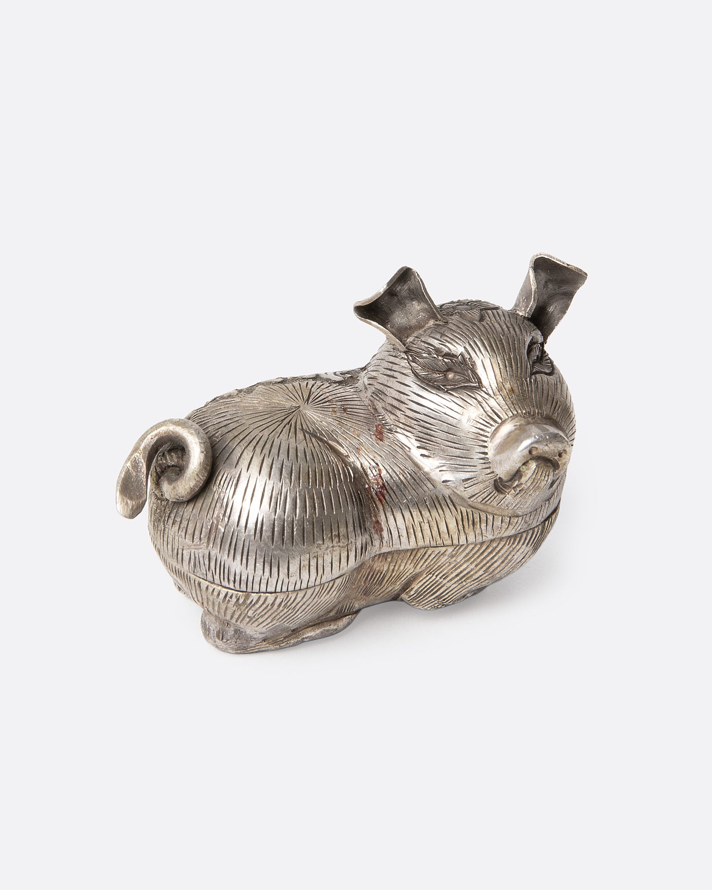 Thai Silver Pig Betel Nut Box
