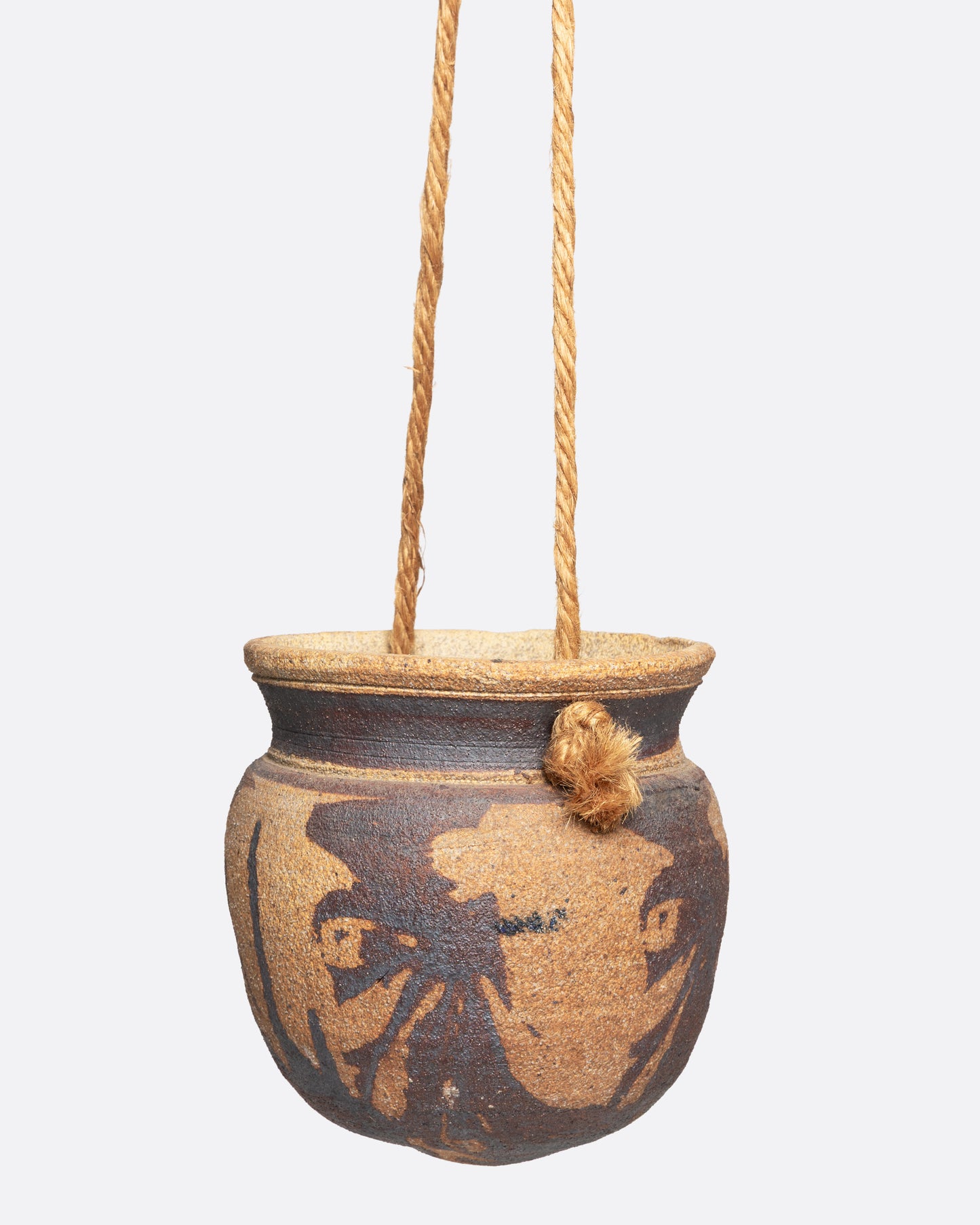 Abstract Glaze Hanging Planter