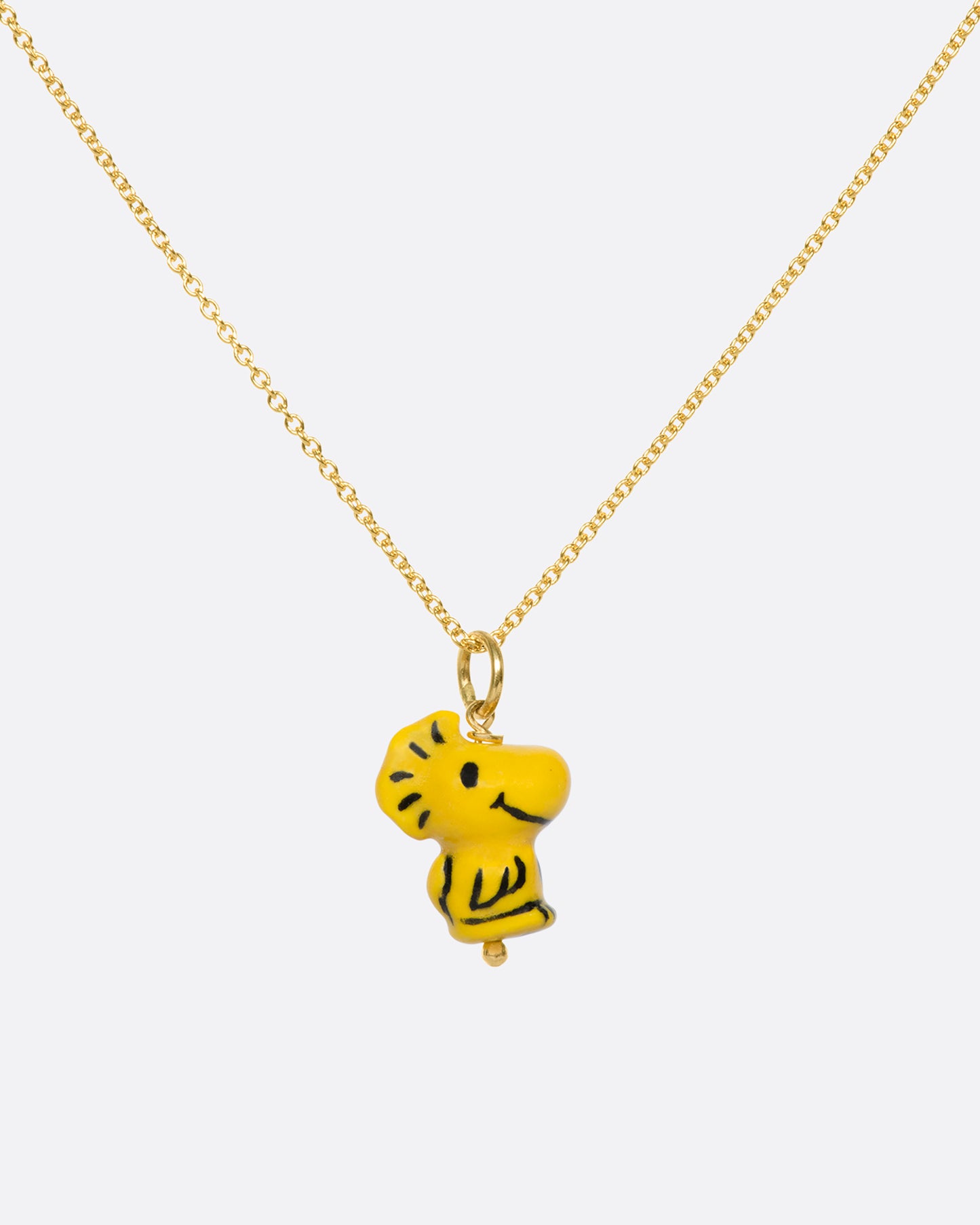 Peanuts lovers rejoice! Here we have a little Woodstock that can fly in circles around your head or just hang from your charm bracelet.