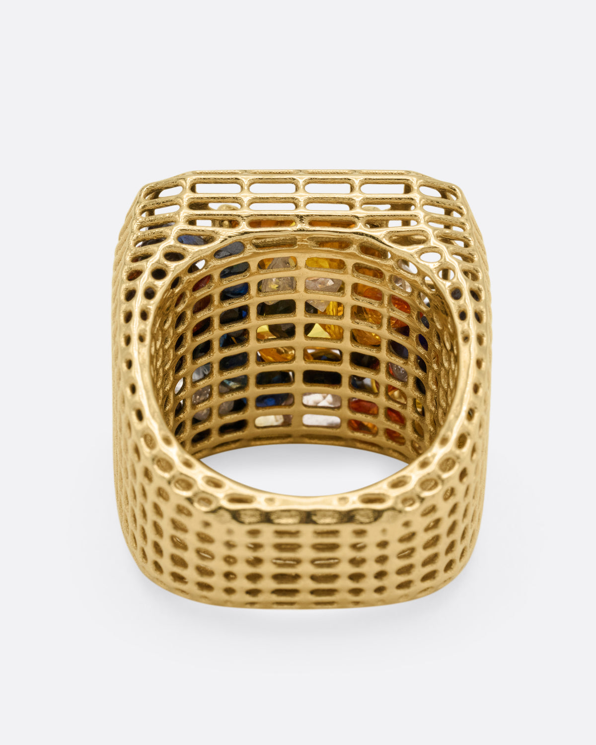 Yellow Sapphire Cagey Dome Ring