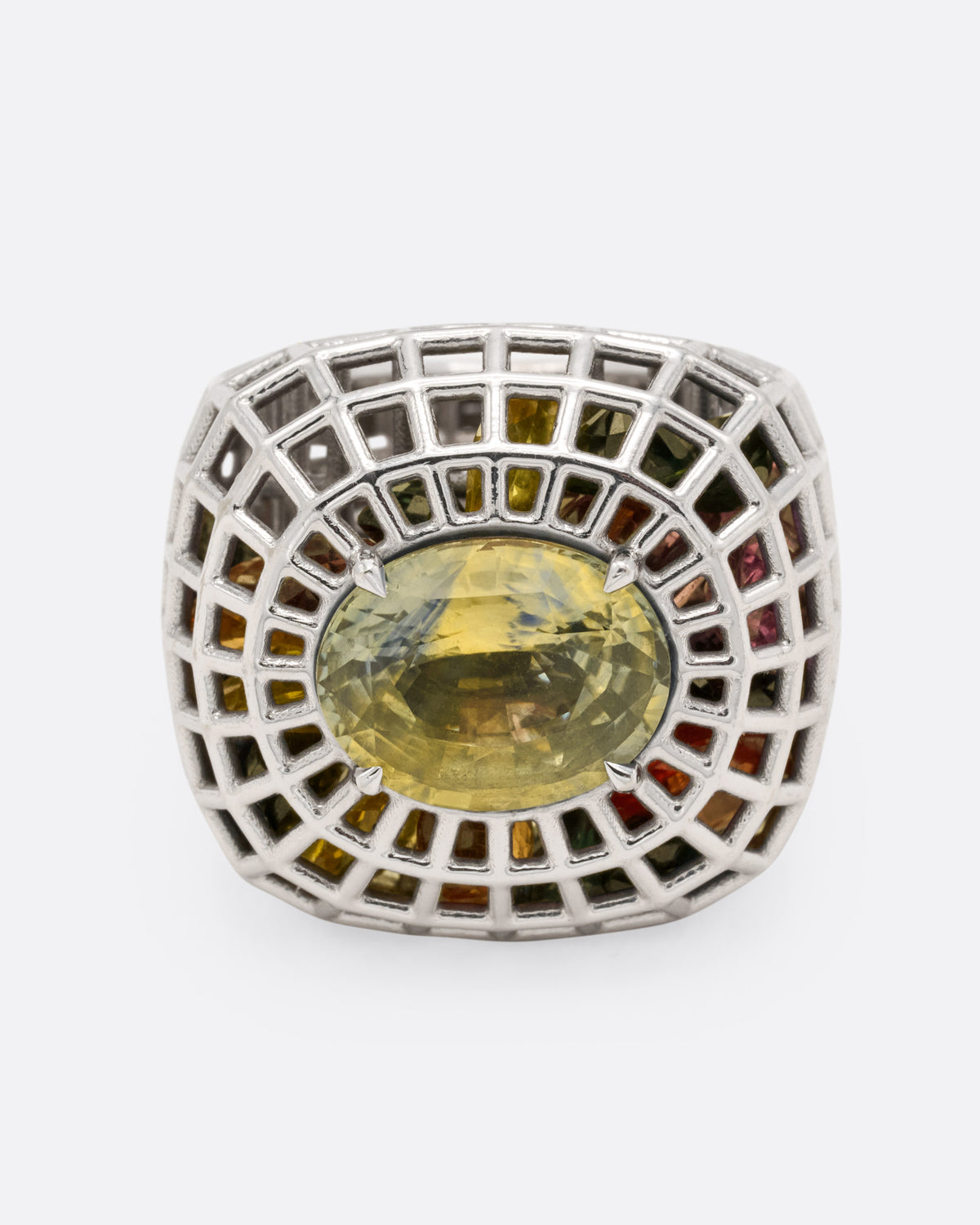 Bicolor Sapphire Cagey Lady Ring