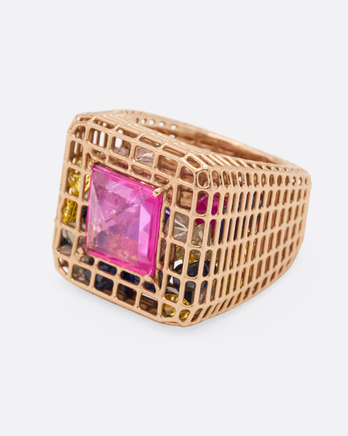 Pink Sapphire Cagey Loud Ring