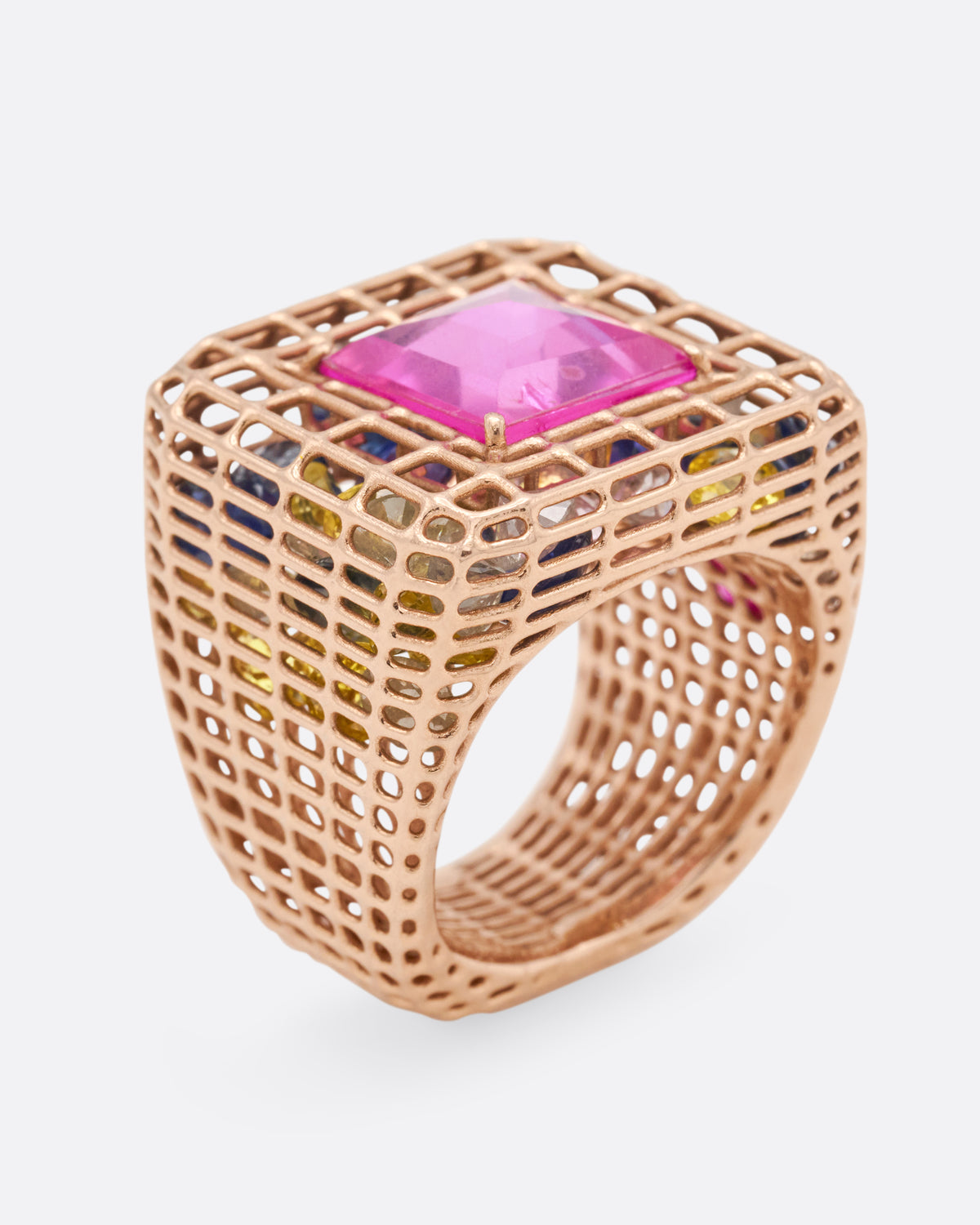 Pink Sapphire Cagey Loud Ring