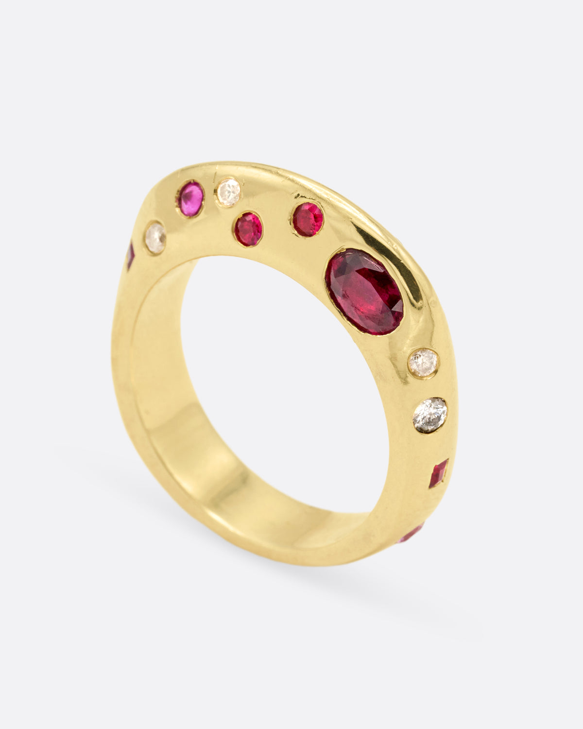 Diamond, Sapphire, and Ruby Baby Boo Ring