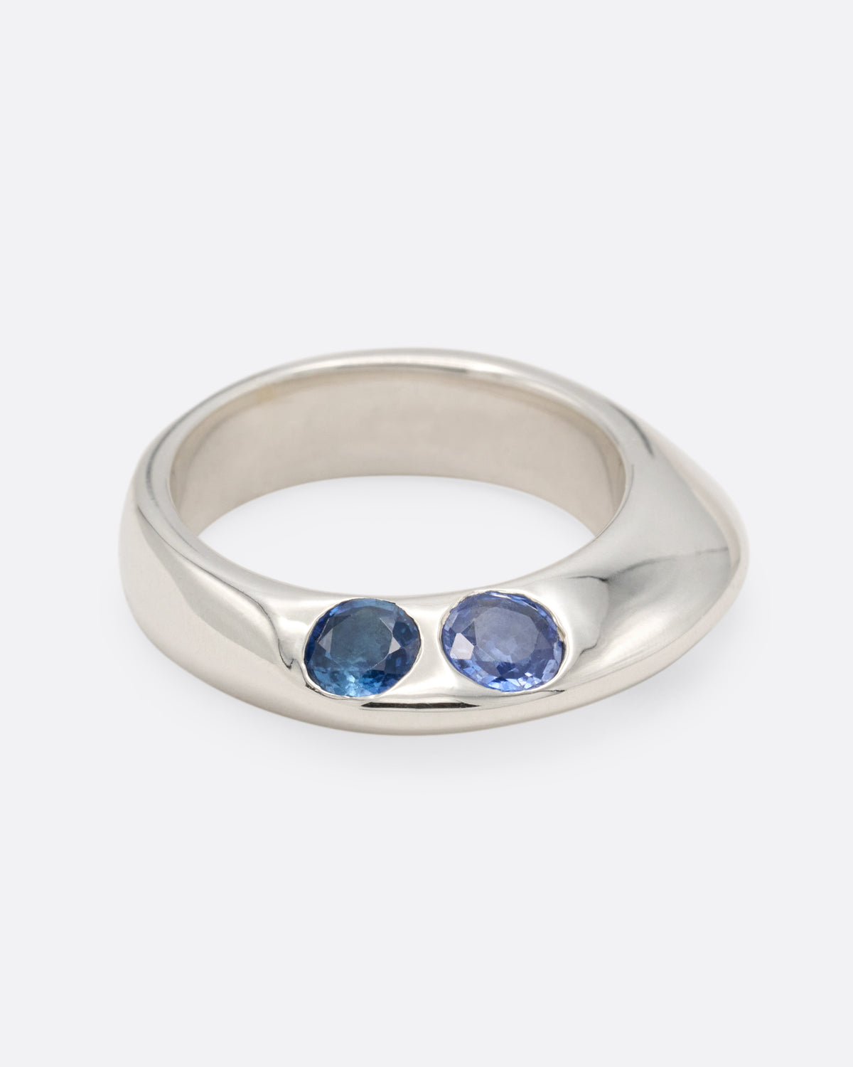 Green and Blue Sapphire Baby Boo Ring