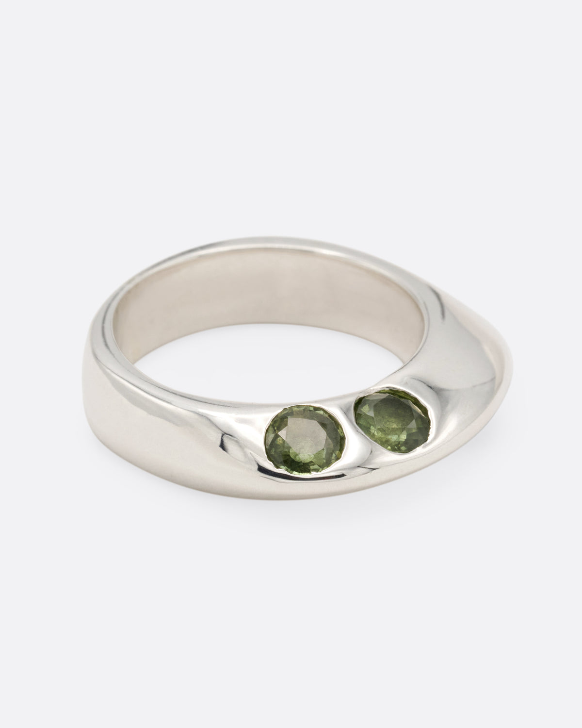 Green and Blue Sapphire Baby Boo Ring