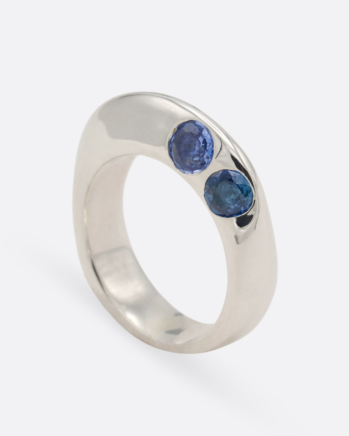 Green and Blue Sapphire Baby Boo Ring