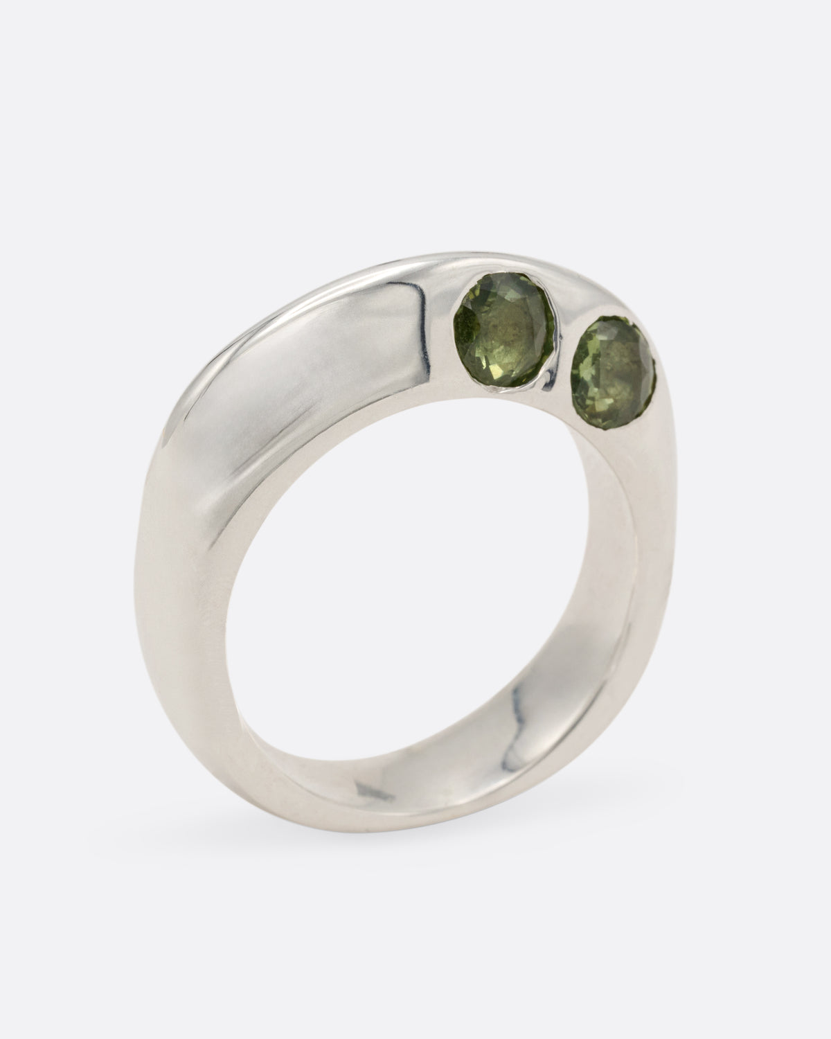 Green and Blue Sapphire Baby Boo Ring