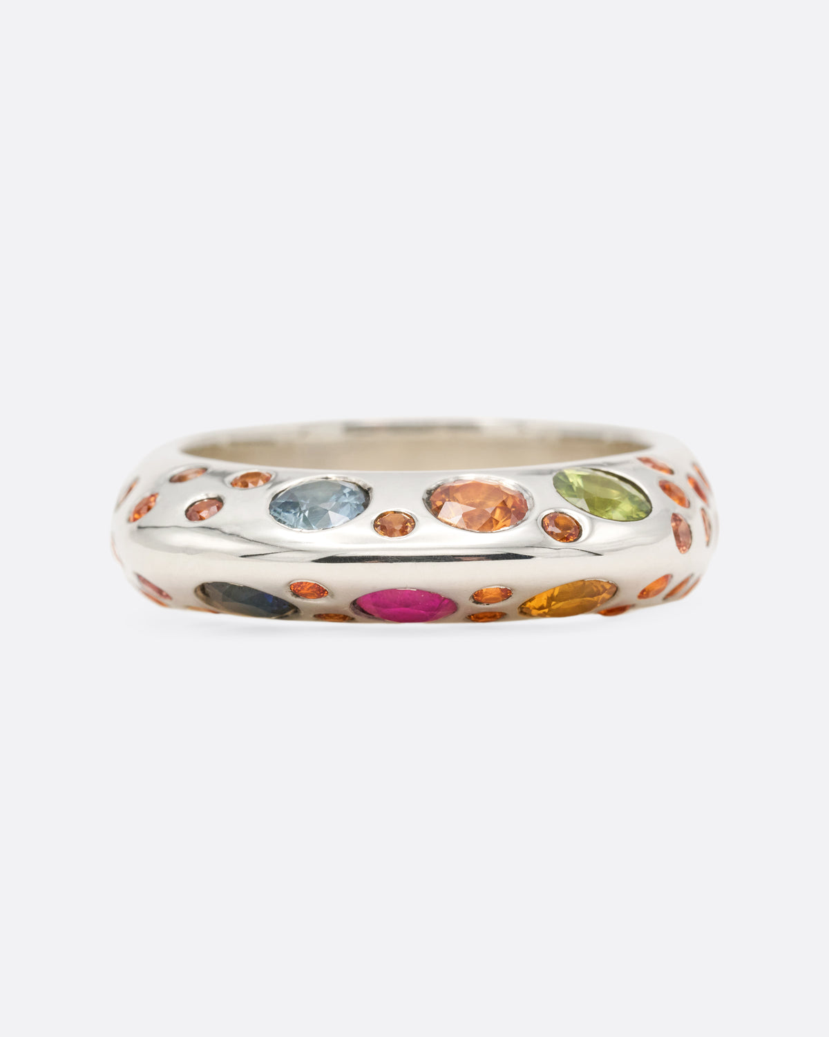 Orange, Blue, and Pink Sapphire Baby Boo Ring