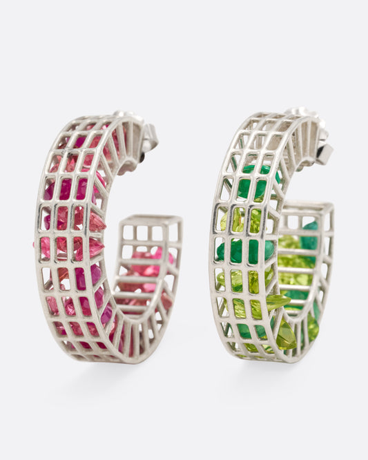 Cagey Banded Hoop Earrings