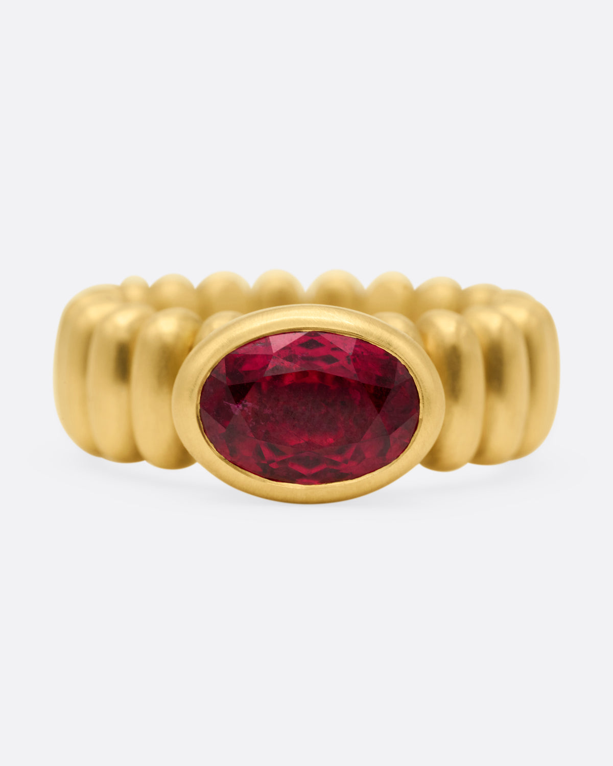 Anello Rigato in Movimento Rubellite Tourmaline Ring