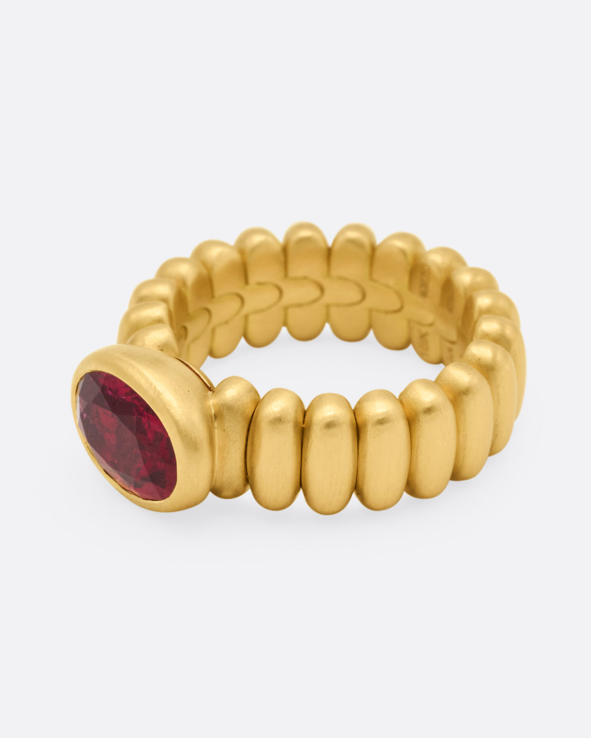 Anello Rigato in Movimento Rubellite Tourmaline Ring