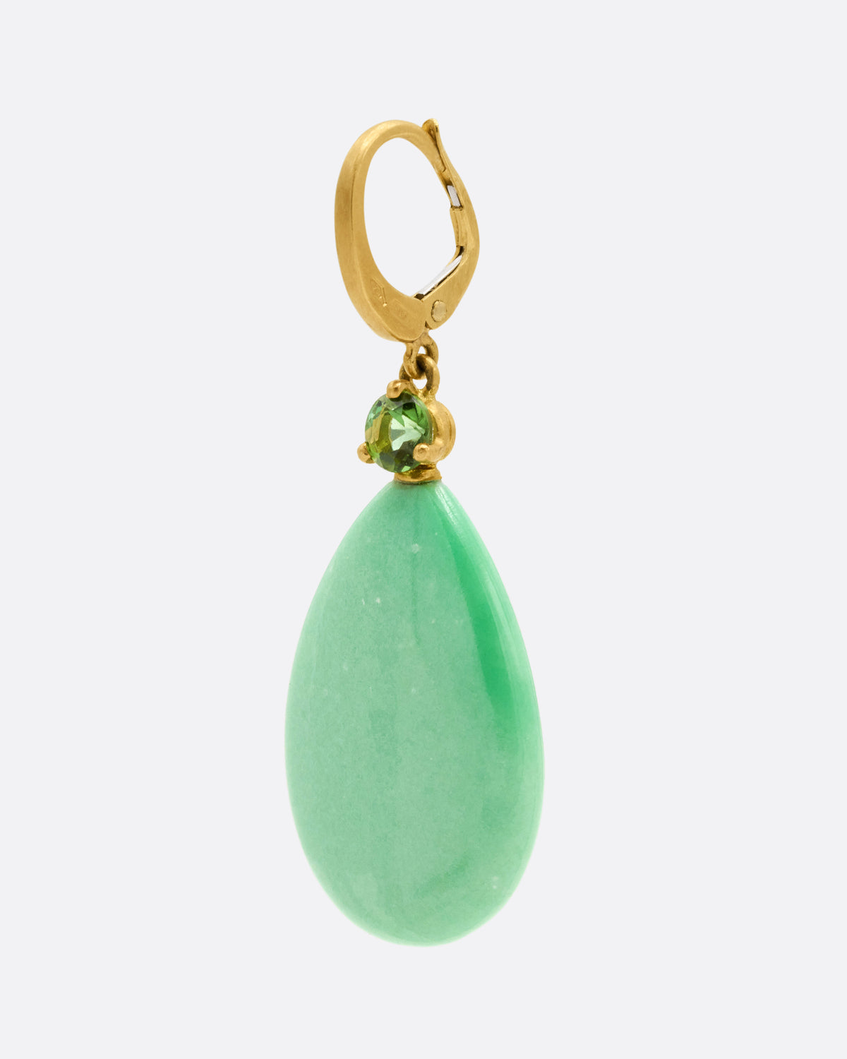 Variscite and Tourmaline Drop Earrings