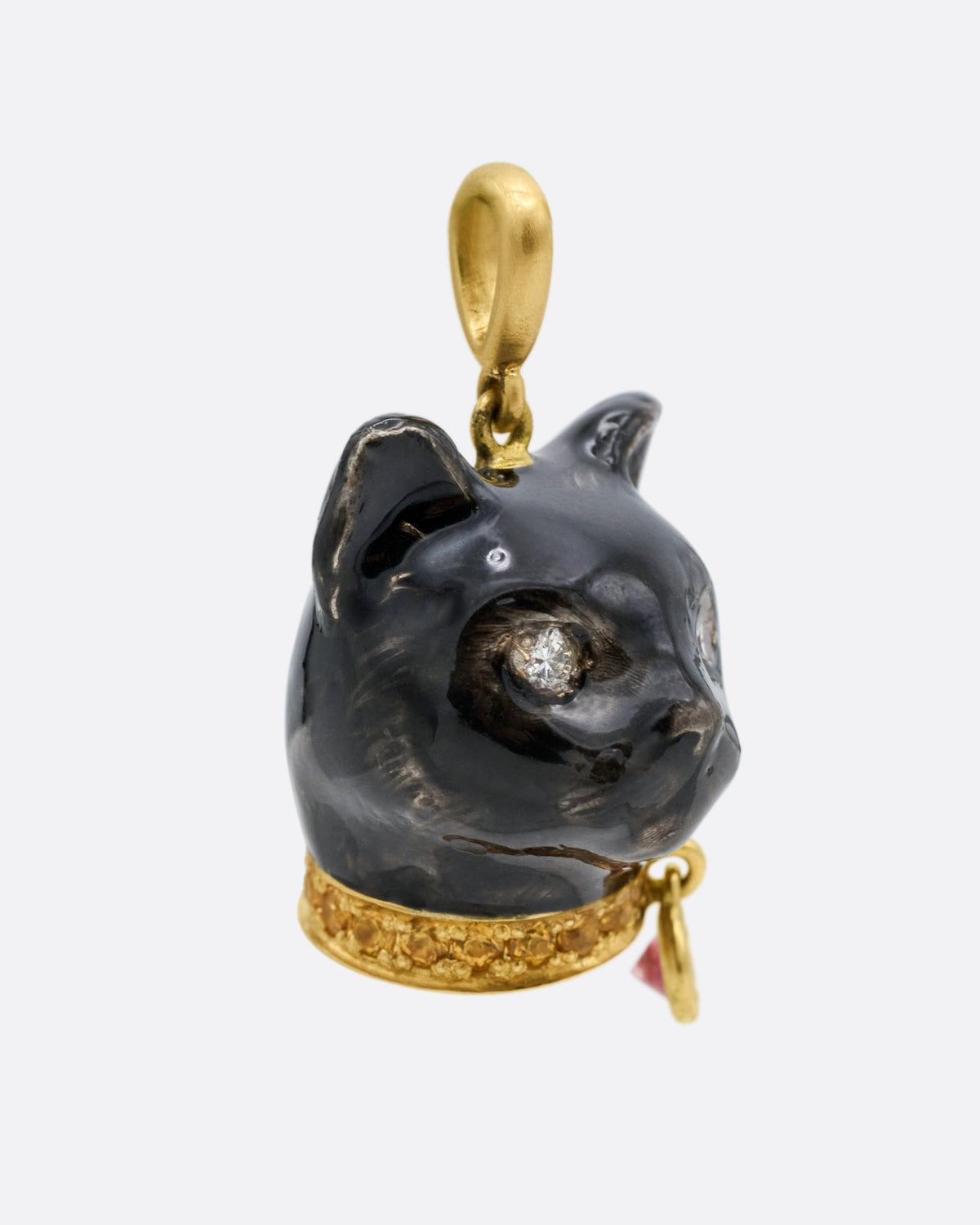 Gatto Nero Diamond and Sapphire Pendant