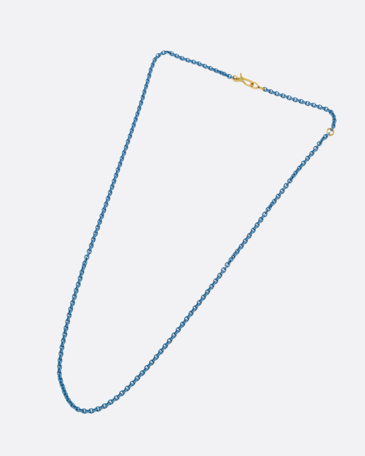 Powder Blue Acrylic Coated Chain Necklace