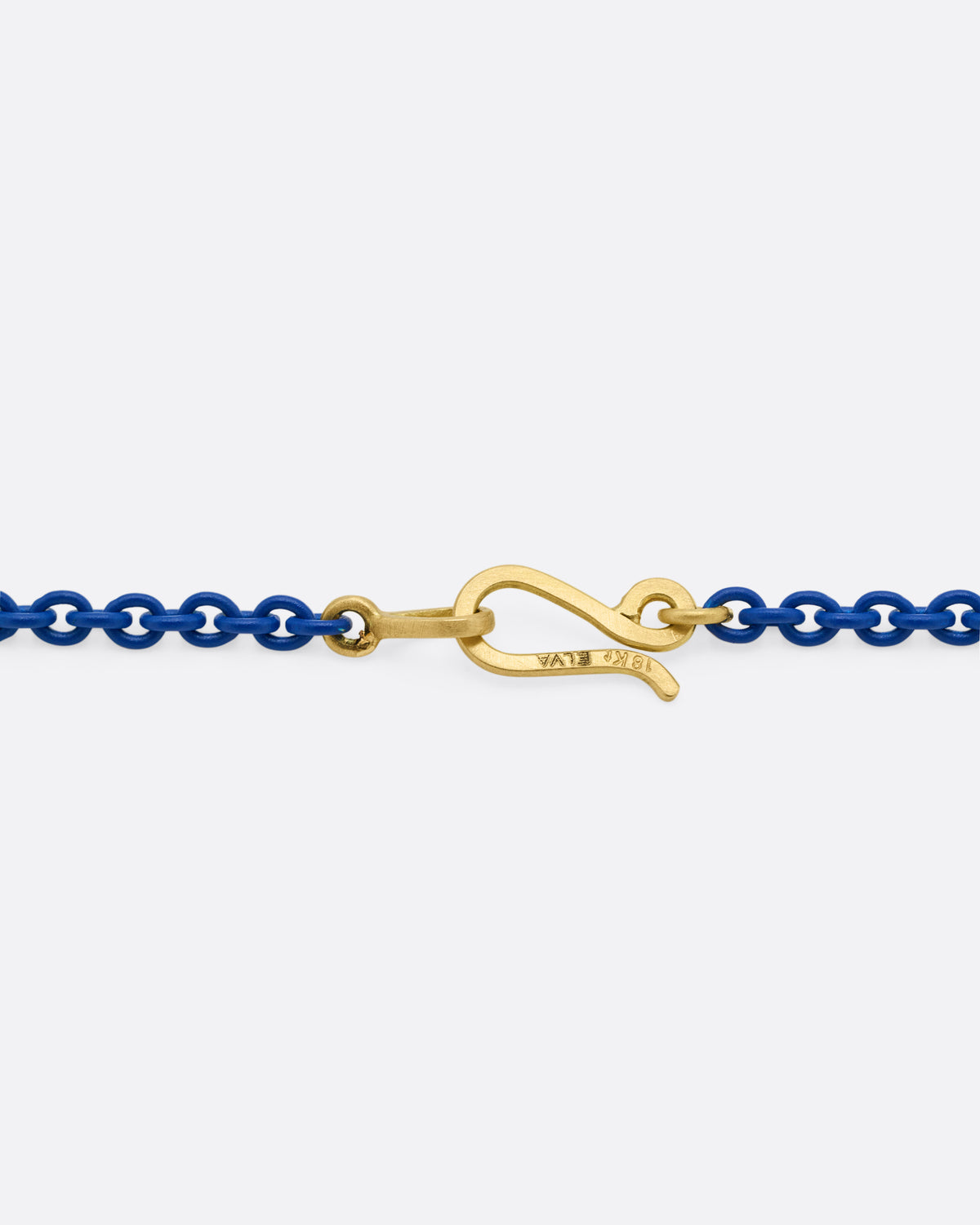 Marine Blue Acrylic Coated Chain Necklace