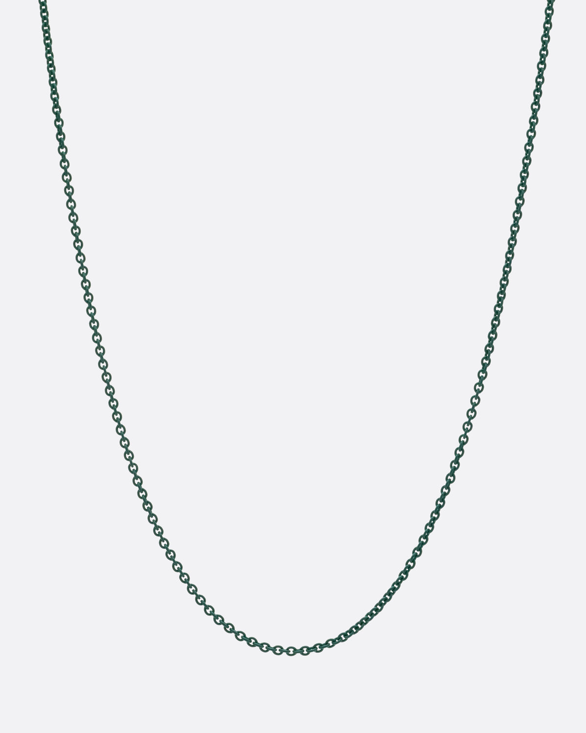 Moss Green Acrylic Coated Chain Necklace