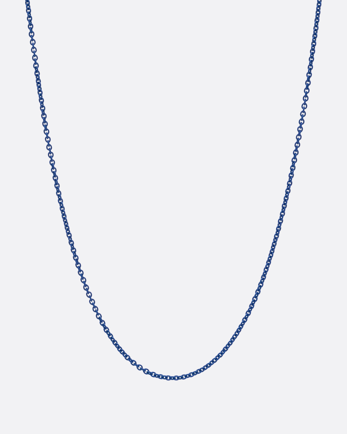 Marine Blue Acrylic Coated Chain Necklace