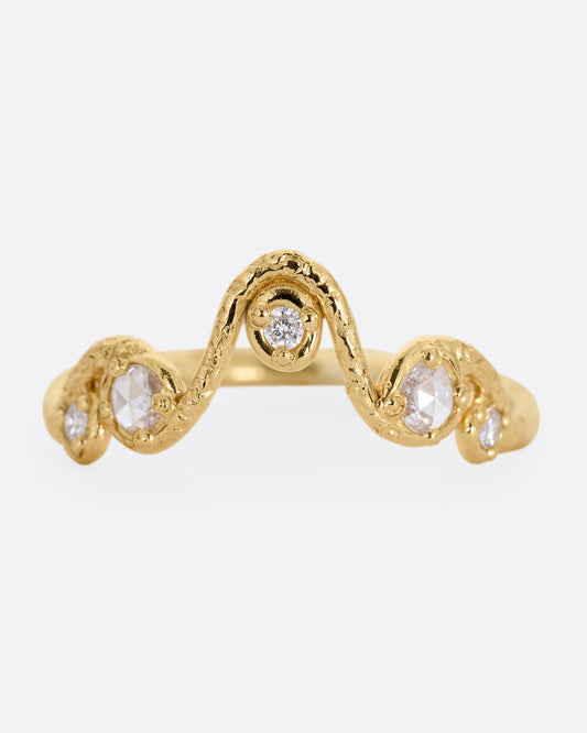 Crowned Diamond Ring
