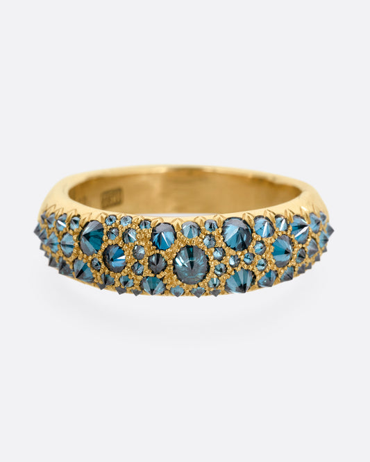 Blue Diamond Duomo Ring