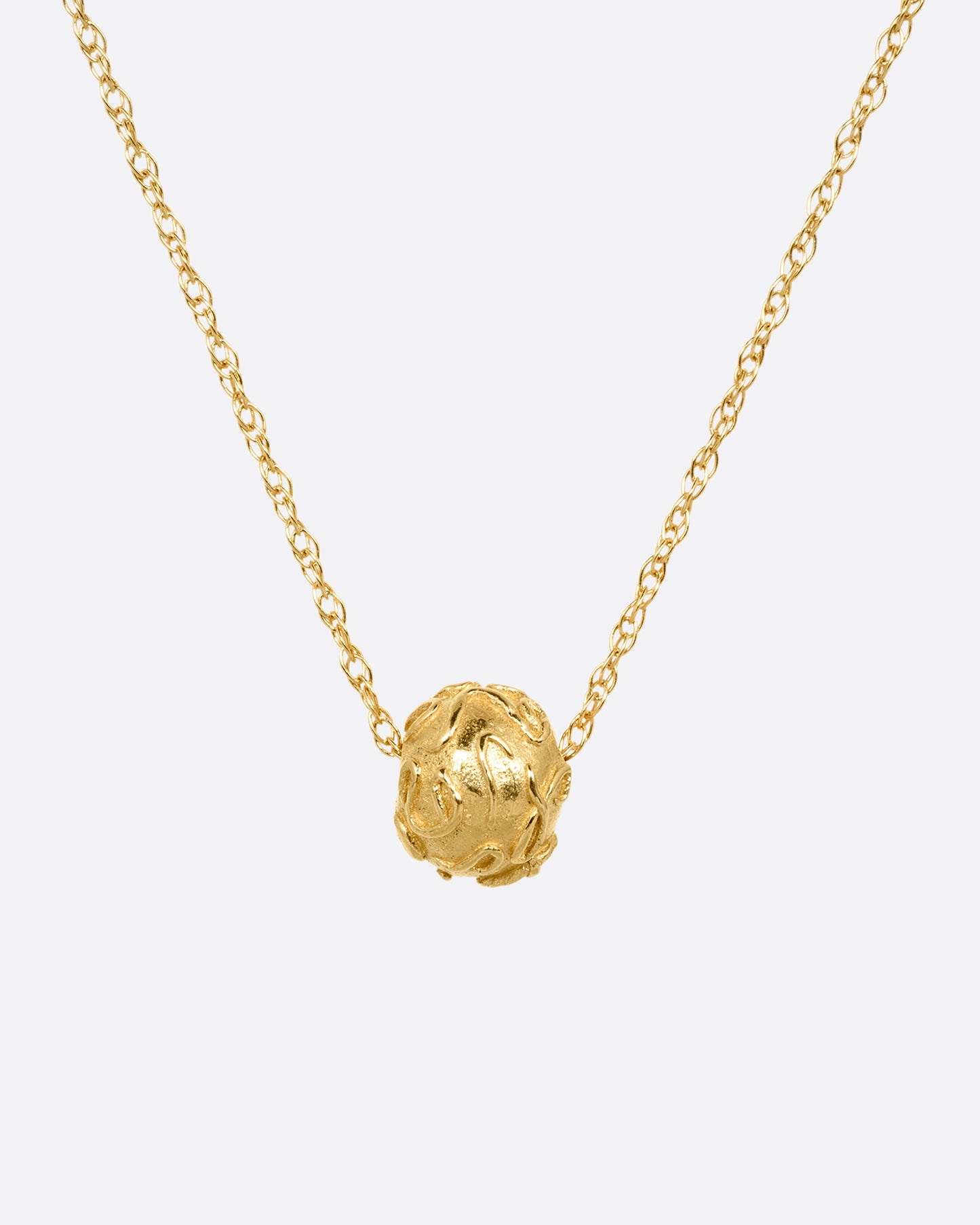 Circular Thoughts Gold Bead Necklace