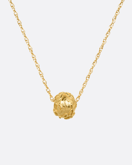 Circular Thoughts Gold Bead Necklace