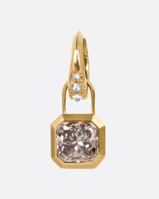 Diamond Pendant with Clip Lock Bail