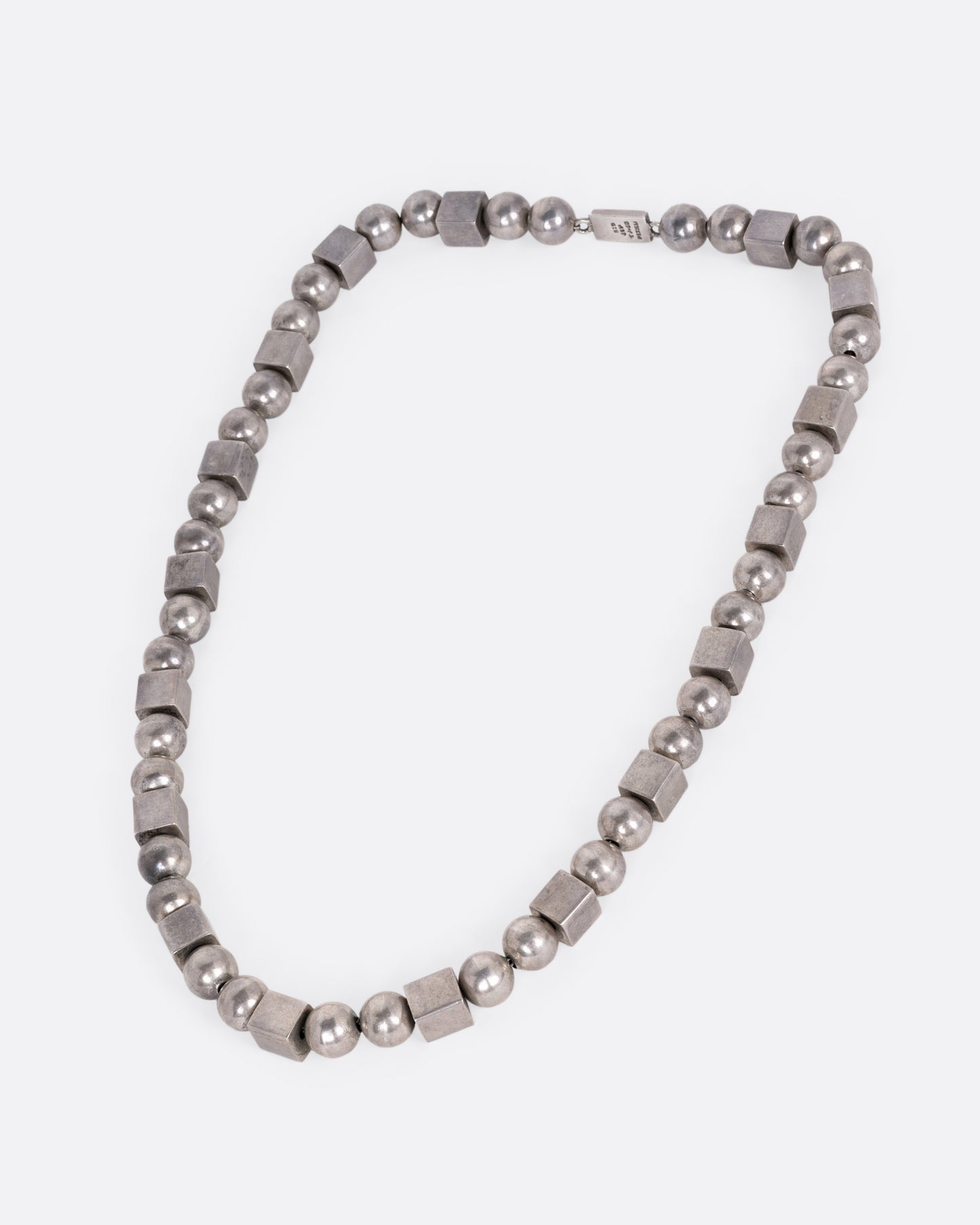 Cube and Sphere Beaded Necklace