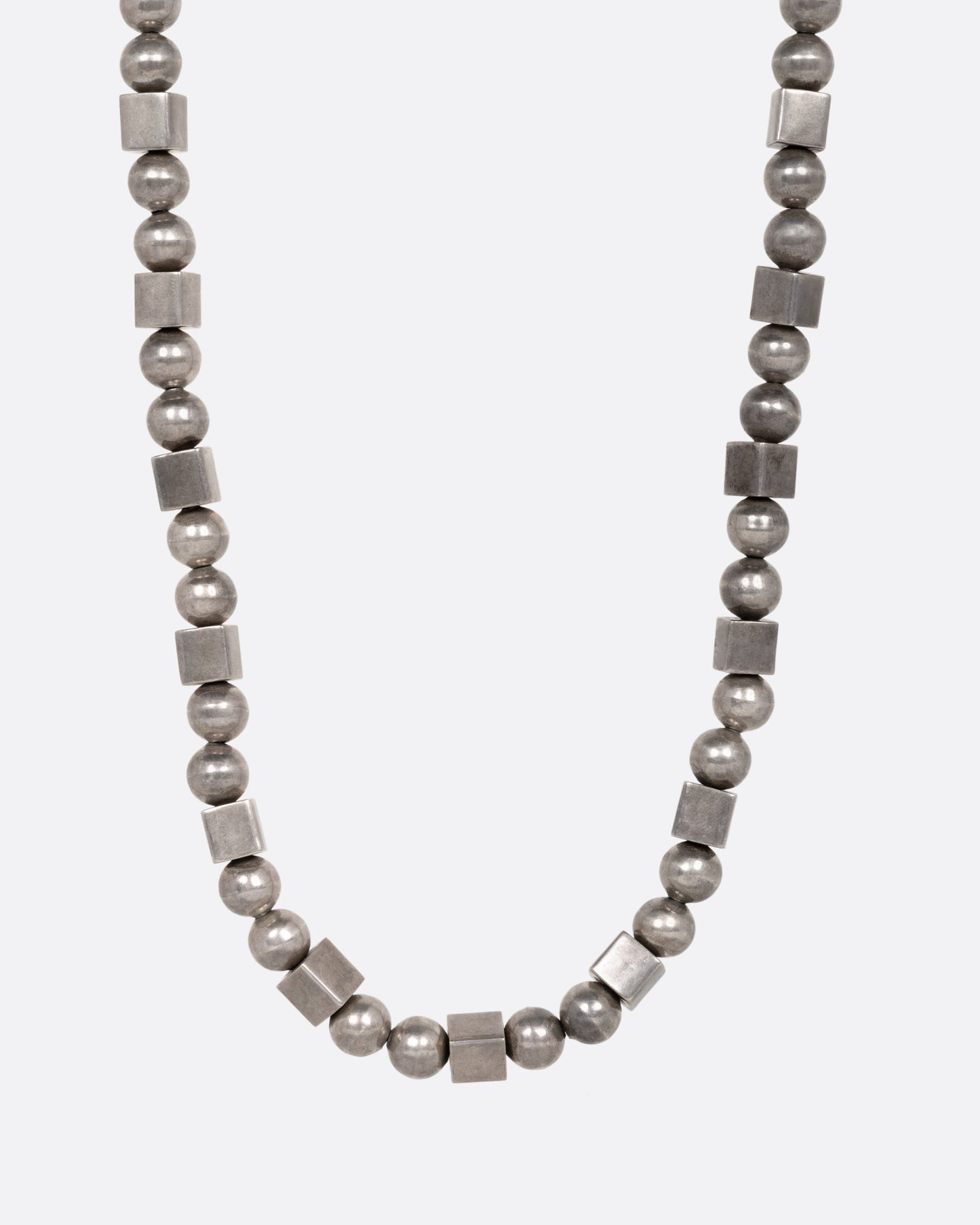 Cube and Sphere Beaded Necklace