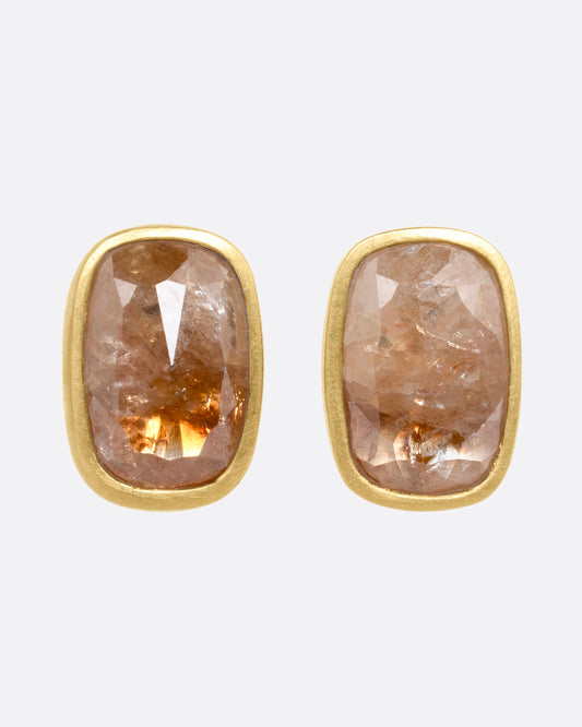 Champagne Diamond Stud Earrings