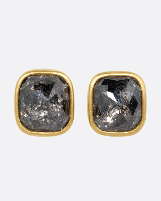 Bezel Set Diamond Stud Earrings