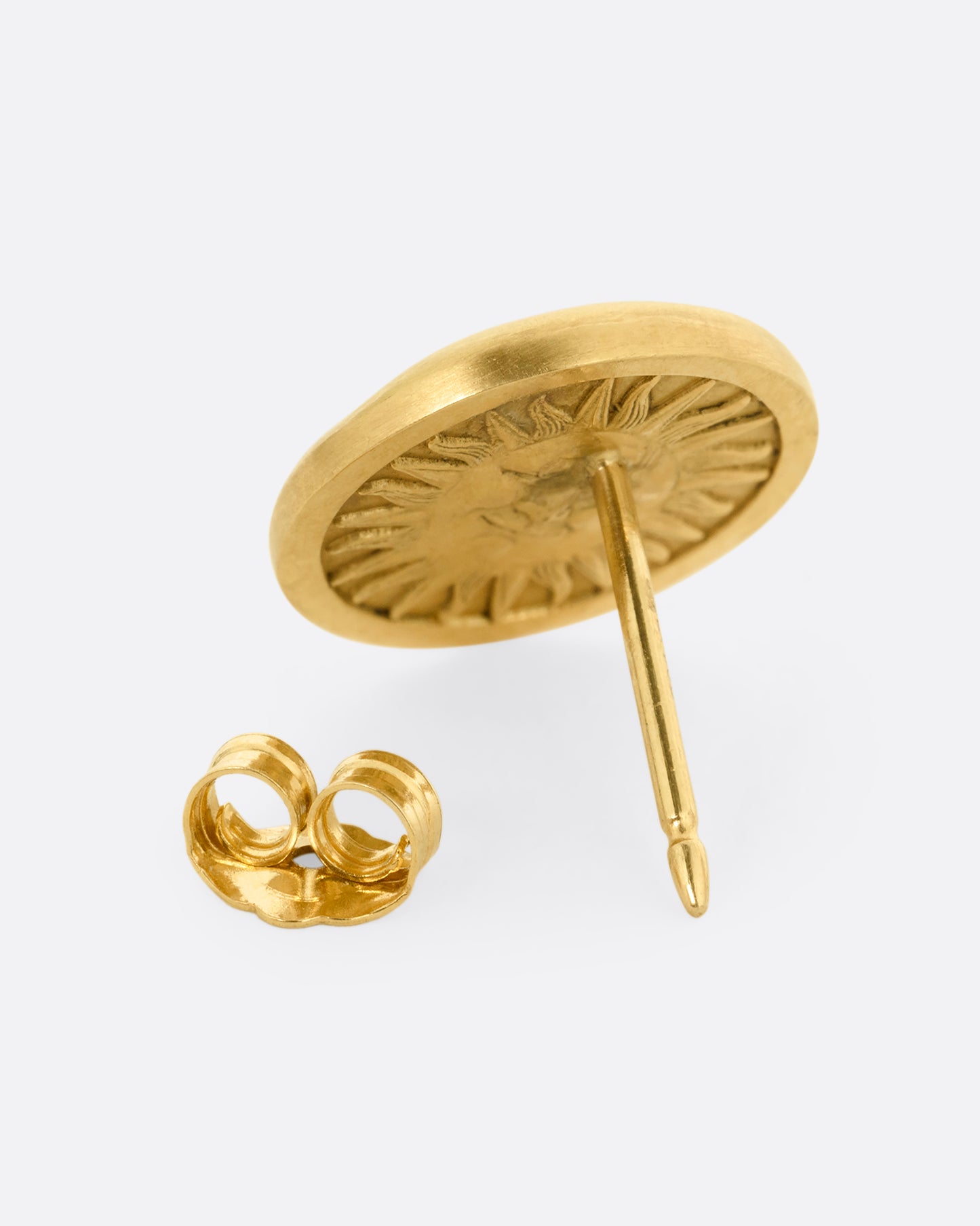 Diamond Moonface Stud Earring