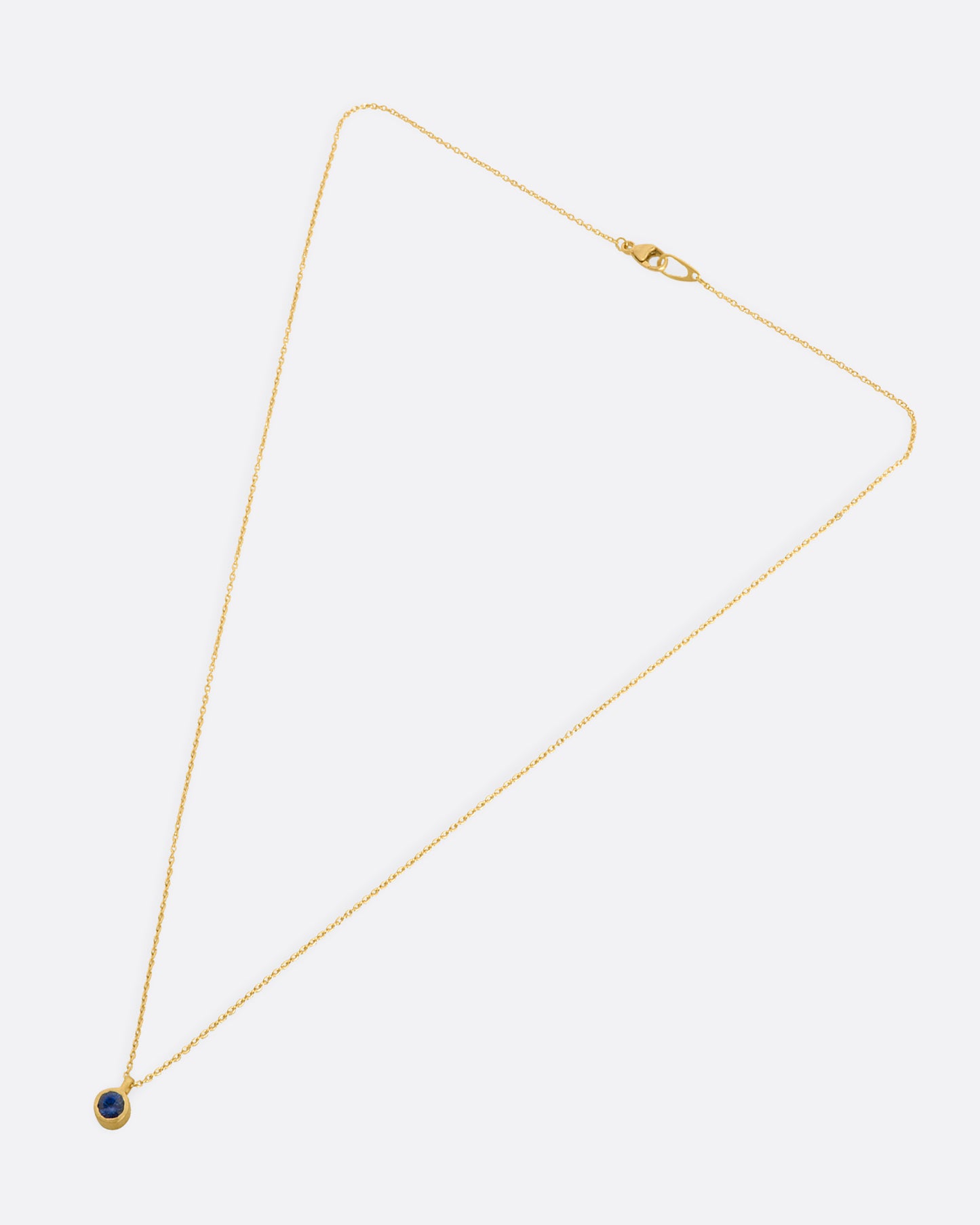 Round Blue Sapphire Necklace