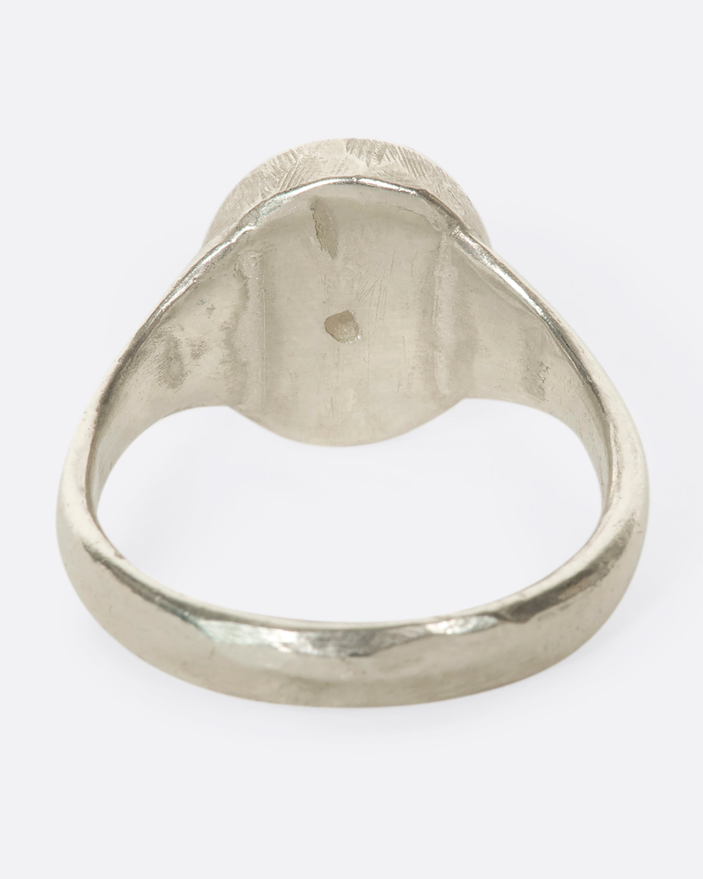 Pear Diamond Signet Ring