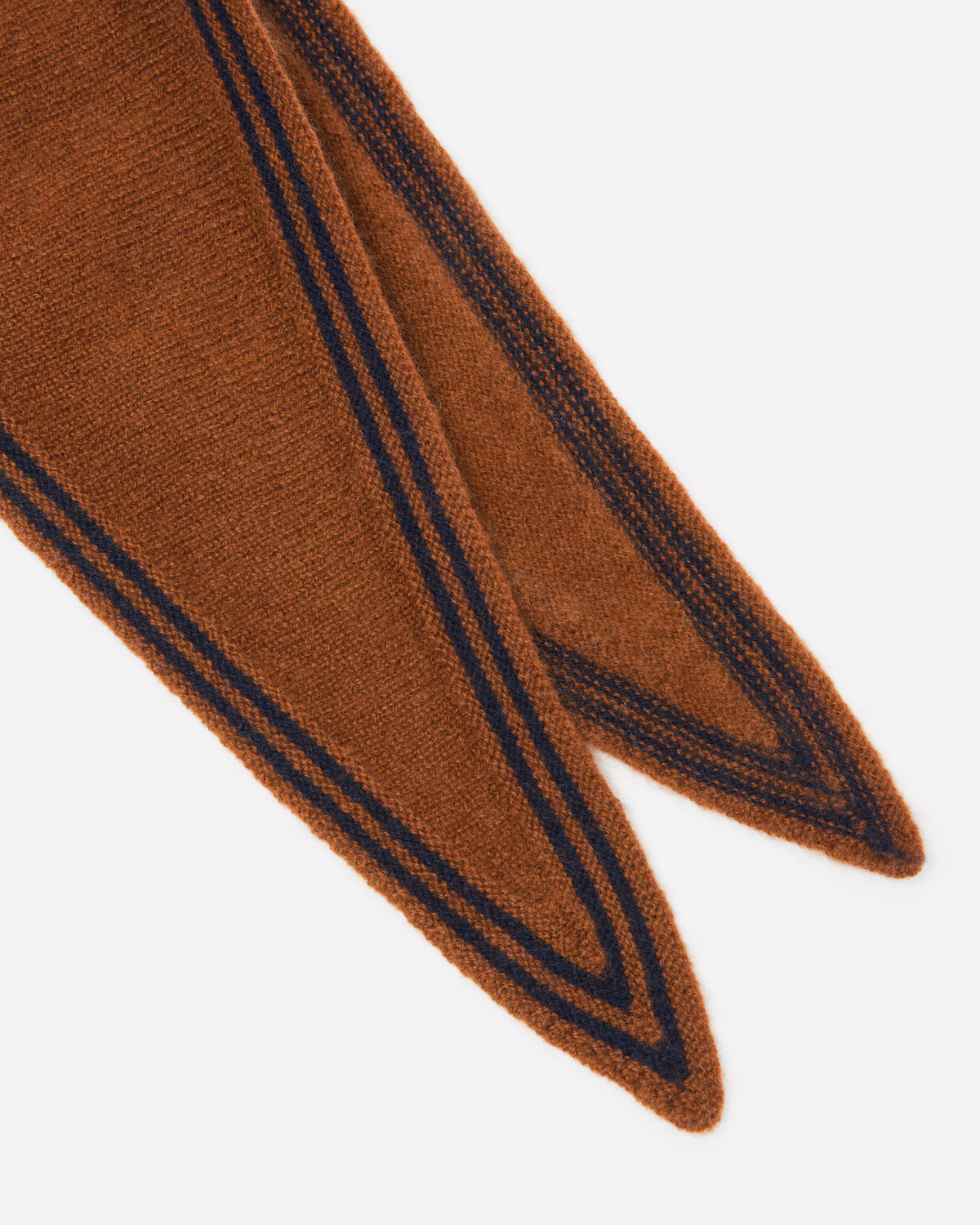 Orange and Navy Cashmere Scarf