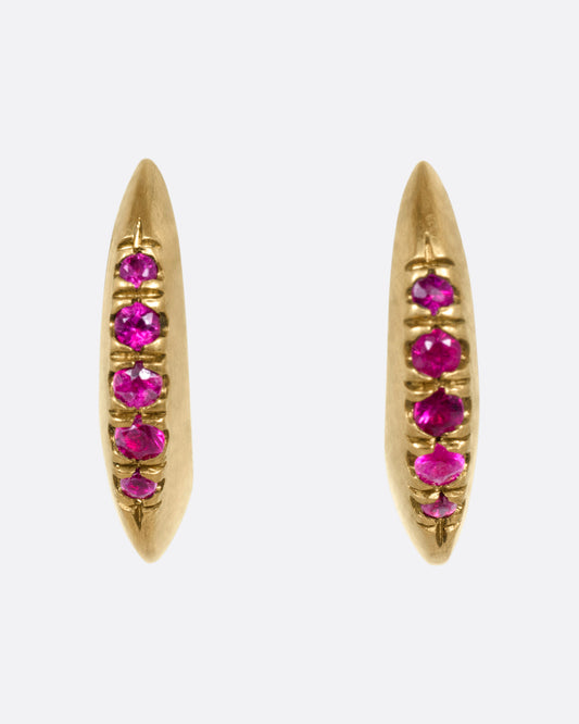 Ruby Kulua Hoop Earrings
