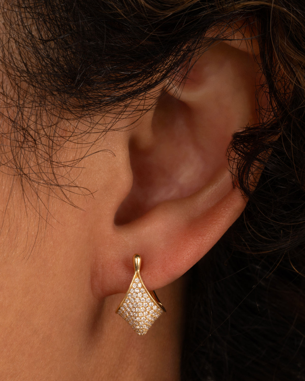 Angular Wide Huggie Hoop Earrings