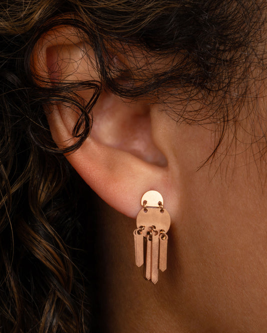 Double Dot Fringe Earrings