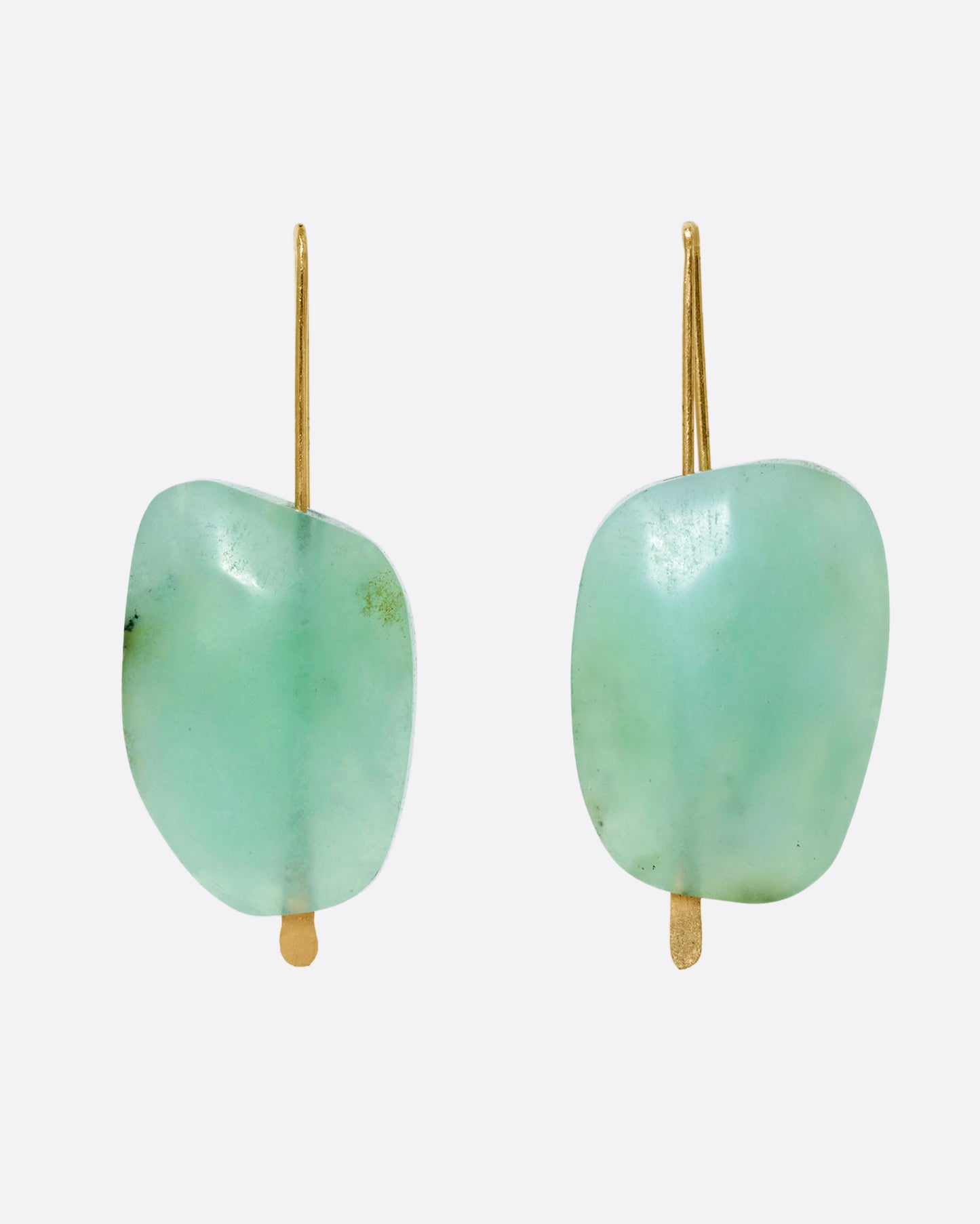 Chrysoprase Medium Hook Earrings