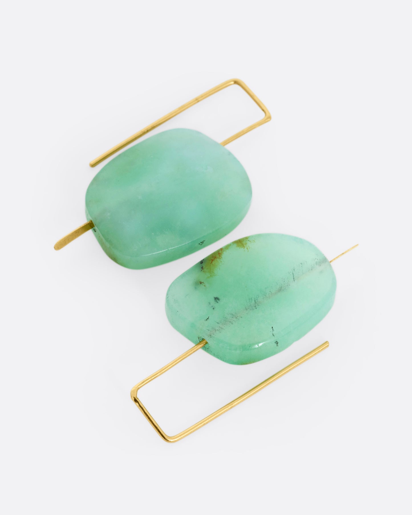 Chrysoprase Medium Hook Earrings