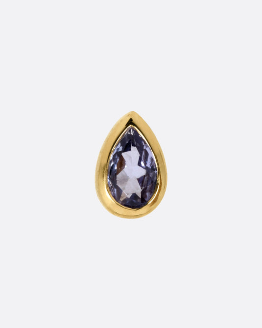 Mini Tanzanite Stud Earring