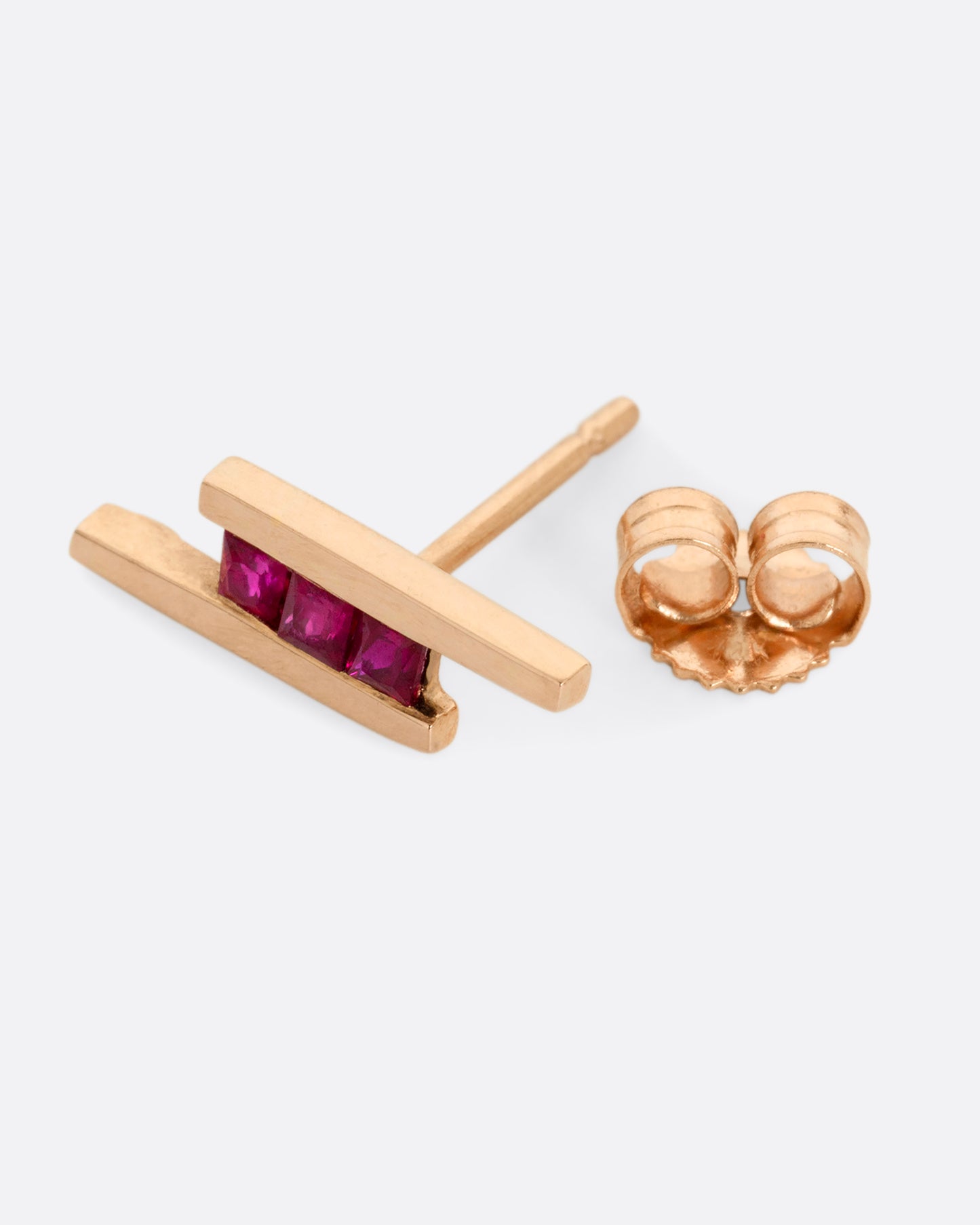 Mini Elena Ruby Stud Earring