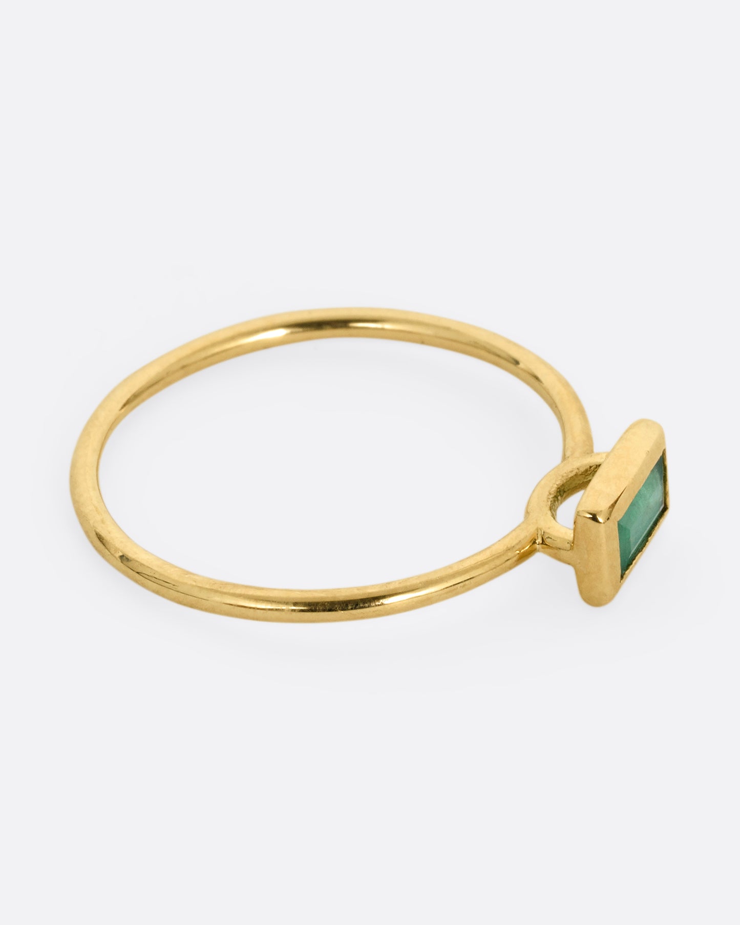 Horizontal Emerald Ring